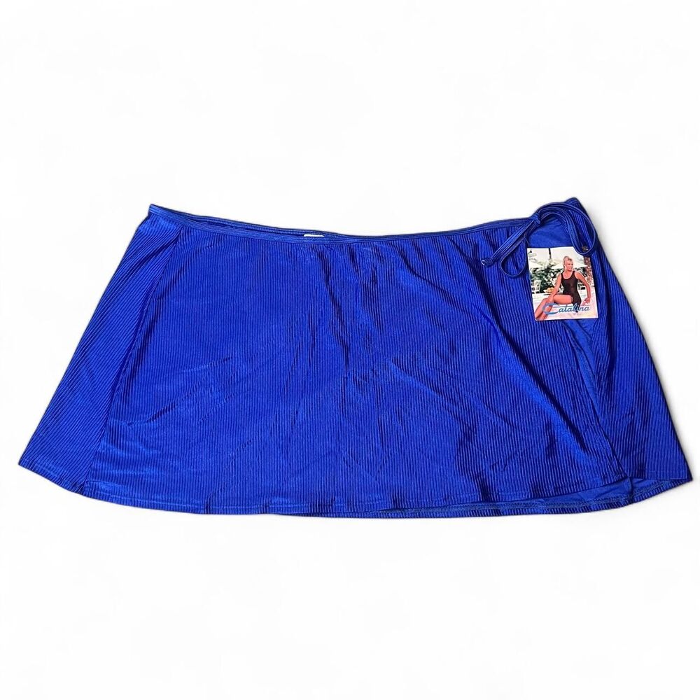 Y2K Catalina Blue Swim Cover Up Mini Skirt